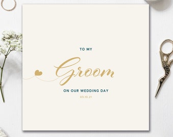 Wedding Card, Wedding Card to groom, Newlywed card, Simplistic wedding card, Card to groom from bride