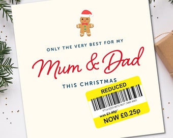 Funny Christmas Card | Funny Christmas Card Mum and Dad, Funny Christmas Card for couple, Rude Christmas Card, Silly Card