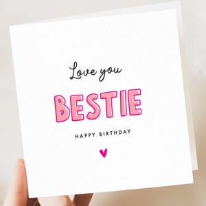 Geburtstag Bestie Karte, Freund Geburtstagsgeschenk, Beste Freund Geburtstagskarte, Lustig, Geburtstagskarte für Bestie, Freundin, für sie