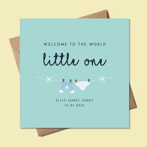 Tarjeta de bebé recién nacido, tarjeta de bebé recién nacido personalizada, tarjeta de recién nacido personalizada para el niño, tarjeta del niño recién nacido
