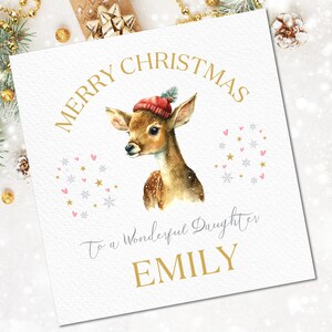 Carte de Noël fille, carte de Noël personnalisée pour fille, carte de Noël pour fille, cadeau de Noël à fille, carte de Noël spéciale