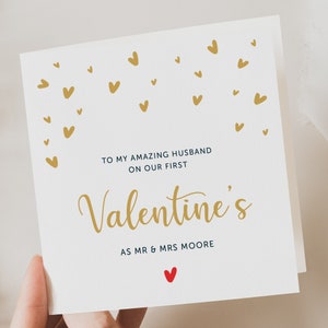 Primo biglietto di San Valentino per mio marito, a mio marito per il nostro primo San Valentino insieme, primo biglietto di San Valentino