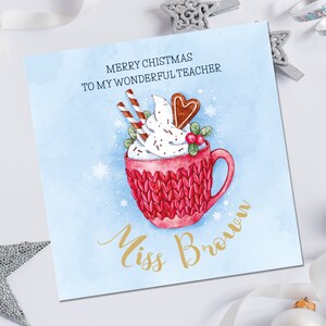 Weihnachtskarte, Personalisierte Weihnachtskarte für Lehrer, Lehrer Weihnachtskarte, DankeSchöne Lehrer Weihnachtskarte