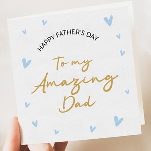 Geweldige vader vaderdagkaart, sentimenteel, verjaardagskaart vader, vaderdagkaart, eenvoudig vaderdagcadeau, vaderdag van dochter of zoon