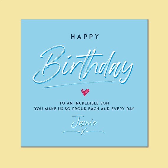 Words 'n' Wishes Geburtstagskarte Für Sohn – 23,5 X 16,5 Cm, Hochwertig & Mit Umschlag