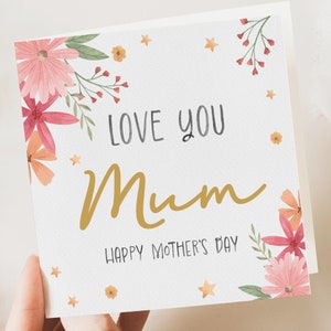Tarjeta del día de la madre, tarjeta del día de la madre, tarjeta para el día de la madre, tarjeta del día de la madre con flores, tarjeta floral para el día de la madre, día de la madre