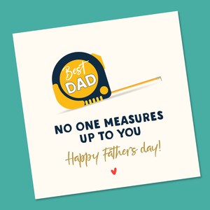 Tarjeta del Día del Padre Para Papá / Tarjeta del Día del Padre / Regalo del Día del Padre / Tarjeta del Día del Padre / Cinta métrica / Nadie mide depende de ti