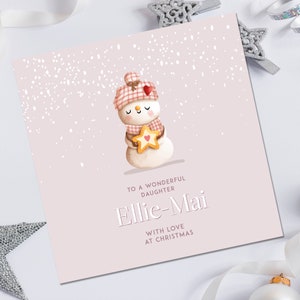 Meisjes kerstkaart, gepersonaliseerde kerstkaart voor dochter, dochter kerstkaart, nichtje kerstkaart, kleindochter kerstkaart