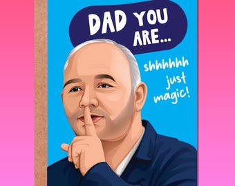 Carte drôle de fête des pères, carte drôle, pour papa, cadeau de fête des pères, Bob Mortimer, papa, carte pour papa, carte drôle, dernier rire