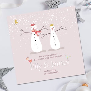Weihnachtskarte für ein Paar, personalisierte Weihnachtskarte, Sohn und Schwiegertochter, Tochter und Schwiegersohn Karte, Weihnachtspärchen