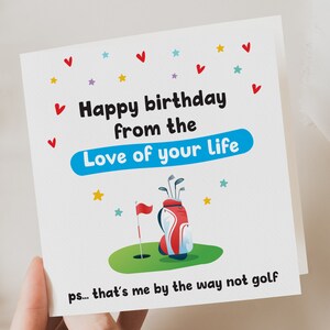 Tarjeta de cumpleaños para el marido / Tarjeta de golf divertida / Tarjeta de cumpleaños divertida / Tarjeta divertida / Tarjeta del día de cumpleaños divertido / Regalo del día de cumpleaños para el marido