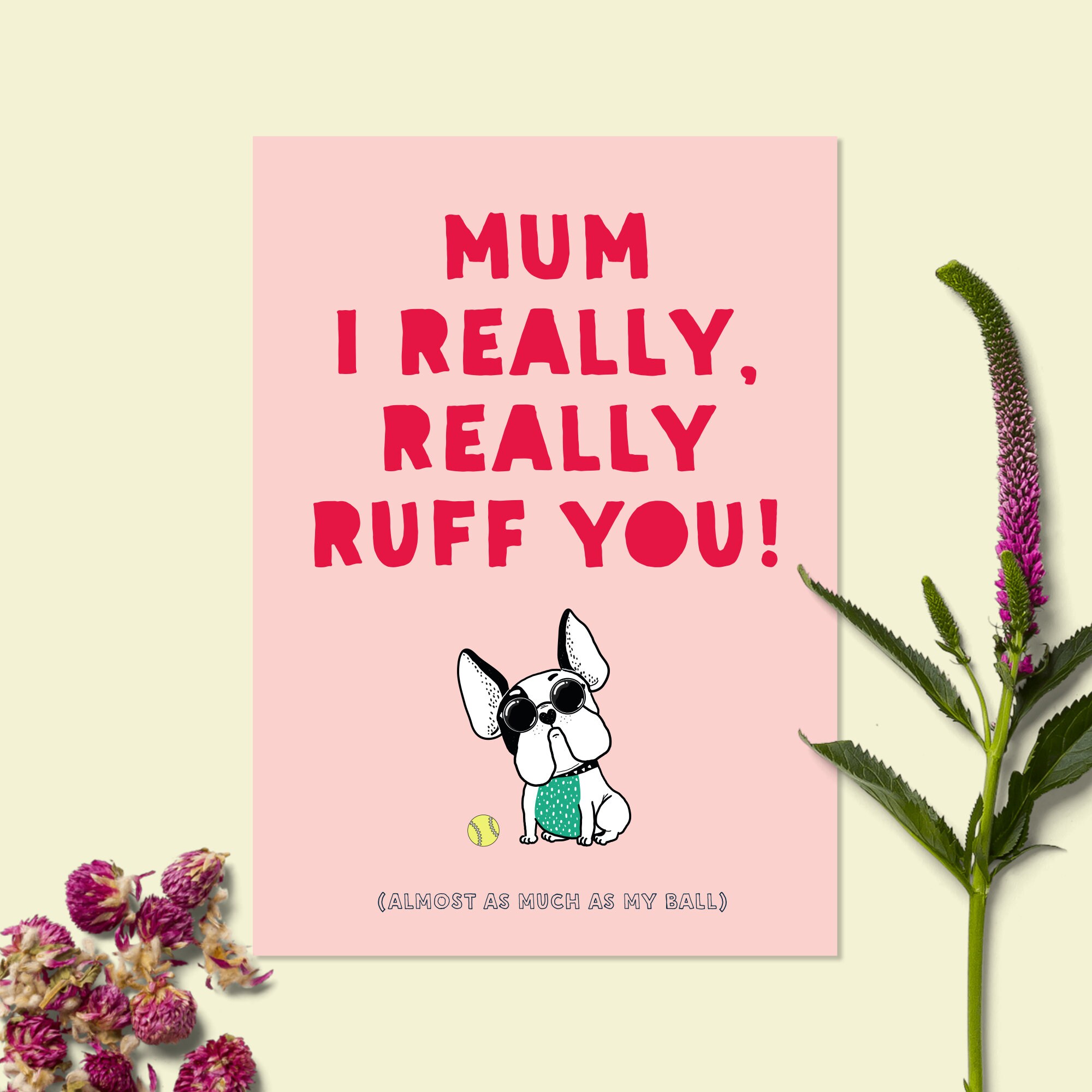 Funny Mothers Day card from the dog Etsy