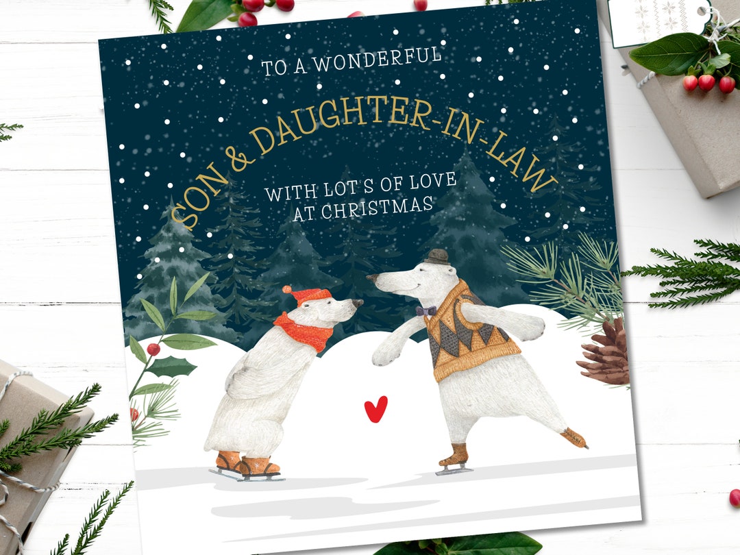 Christmas Card for a Couple, Personalised Christmas Card, Son and