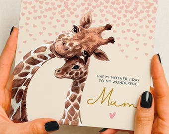 Mother's day card | mothers day card | Highland Cow | giraffe mothers day card | mummy mothers day card | card from daughter | card for nana