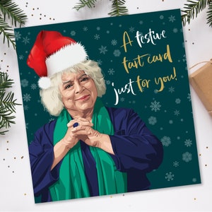 Tarjeta de Navidad divertida / Tarjeta de Navidad Miriam Margolyes / Regalo de Navidad divertido / Tarjeta de Navidad grosera / Tarjeta de Navidad pedo