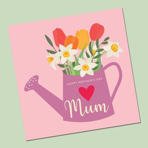 Muttertagskarte | Mutter-Tages-Karte | Blumen Mutter-Tageskarte | Gartenarbeit Mutter-Tageskarte | Karte von Tochter | Karte für Nana