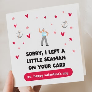 Tarjeta de San Valentín divertida, tarjeta de San Valentín grosera y descarada para novio, novia, marido, esposa, él, ella, tarjeta reducida, tarjeta divertida