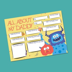 Vaderdagkaart, Vaderdagkaart, Cadeau, Verjaardagskaart, Gepersonaliseerde Interview Q & A, Aandenken, Grappige kaart voor papa, Peuter, Kinderen, Kinderen