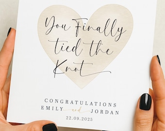 Tarjeta de boda personalizada / Saludo para recién casados / Tarjeta de felicitación de boda / Tarjeta de regalo de boda / Diseño moderno para casarse
