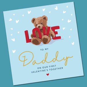 Baby erste Valentinskarte an Daddy | Happy 1st Valentines As My Daddy | 1st Valentinskarte für Papa | Papa Valentinskarte von Baby