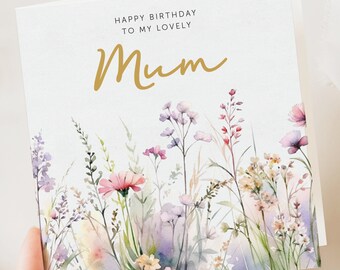 Fantastiskt mamma-födelsedagskort, mors dag, för mamma, botaniska blommor, mam, mamma, blommigt kort