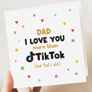 Tarjeta divertida del Día del Padre, para el cumpleaños de papá abuelo, divertida y linda tarjeta de TV para papá abuelo, TikTok