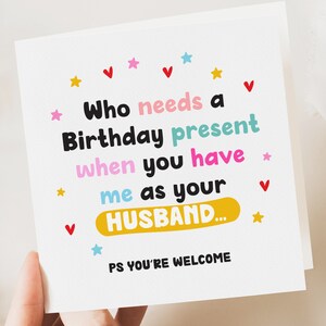 Cartão de aniversário para marido | Cartão de aniversário engraçado | Cartão engraçado | Cartão do dia de aniversário do divertimento | Presente de aniversário para esposa | Cartão engraçado