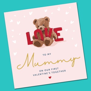 Primo biglietto di San Valentino per la mamma / Buon primo San Valentino come mia mamma / Primo biglietto di San Valentino per la mamma / Biglietto di San Valentino per la mamma dal bambino