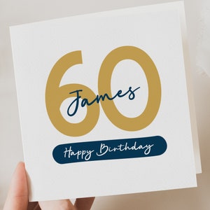 Personalisierte 60. Geburtstagskarte für Papa, 60. Geburtstagskarte, Mann 60. Geburtstagskarte, 60. Geburtstagsgeschenk für Bruder, Freund