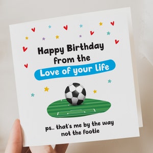Biglietto di compleanno per marito / Biglietto di calcio divertente / Biglietto di compleanno divertente / Biglietto divertente / Biglietto di compleanno divertente / Regalo di compleanno per il marito
