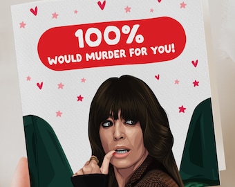 Traitors, Funny Valentines card, Boyfriend, girlfriend, Claudia Winkleman, Valentine card, Wife, Husband, Fiancee, Funny card for him,her