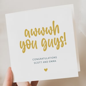 Tarjeta de compromiso, Tarjeta de compromiso personalizada, Felicitaciones personalizadas por su tarjeta de compromiso, Usted está comprometido, En su compromiso