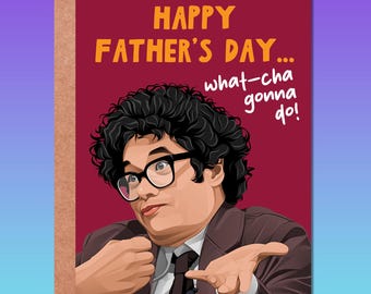 Carte drôle de fête des pères, Richard Ayoade, bob Mortimer, cartes de fête des pères, cartes d'anniversaire pour lui, carte pour papa, le dernier qui rit