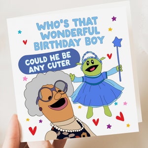 Funny boyfriend Birthday Card, Who's That Wonderful boy Birthday Cards For husband, Nanalan Anniversary Card, TikTok Meme Card For Him