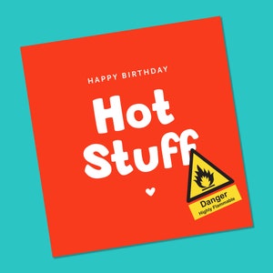 Carte d’anniversaire drôle | Carte d'anniversaire Hot stuff, Insulte, Carte drôle pour mari, petit ami, femme, petite amie