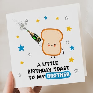 Tarjeta de cumpleaños / Tarjeta de cumpleaños divertida / Tarjeta divertida / Tarjeta de día de cumpleaños divertida / Regalo del día de cumpleaños para hermano / Tarjeta divertida / Tarjeta reducida