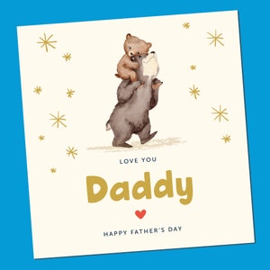 Geburtstagskarte Papa, Vatertagskarte, Vatertagskarte, Einfache Vatertagskarte, Vatertagsgeschenk, Vatertag von Tochter oder Sohn