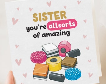 Birthday Card for Sister | Funny Birthday Card | Sister Funny Card | Fun Birthday Day Card | Birthday Day Gift Sister | Allsorts card