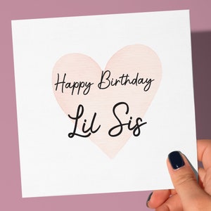 Carte d'anniversaire pour soeur | Carte d'anniversaire drôle | Carte drôle de soeur | d'anniversaire amusante | Cadeau d'anniversaire pour soeur | Carte petite soeur