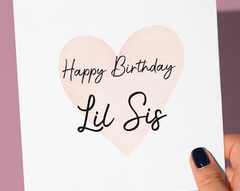 Birthday Card for Sister | Funny Birthday Card | Sister Funny Card | Fun Birthday Day Card | Birthday Day Gift Sister | Little sis card