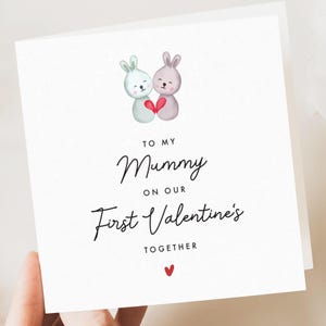 Tarjeta de primer día de San Valentín para mamá / Feliz primer día de San Valentín para mi mamá / Tarjeta de primer día de San Valentín para mamá / Tarjeta de San Valentín para un bebé niño o niña