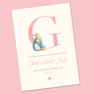 Personalisierte Taufkarte, Taufkarte für Mädchen, Taufkarte Personalisierte Babykarte, Baby, Namenskarte