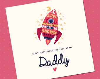 Baby First Valentines Card To Daddy | Happy 1st Valentines As My Daddy | 1st Valentines Card For Dad | Dad Valentines Card From Baby
