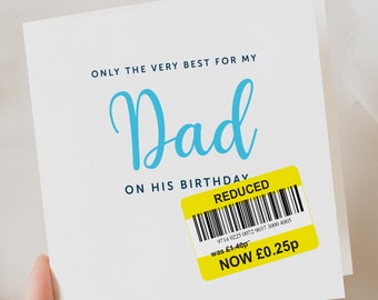 Birthday Card | Funny Birthday Card | Funny Card | Fun Birthday Day Card | Birthday Day Gift  for Dad| Funny Card | Reduced card