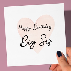 Birthday Card for Sister | Funny Birthday Card | Sister Funny Card | Fun Birthday Day Card | Birthday Day Gift Sister | Big sis card