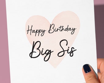 Birthday Card for Sister | Funny Birthday Card | Sister Funny Card | Fun Birthday Day Card | Birthday Day Gift Sister | Big sis card