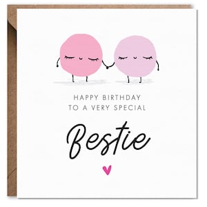 Birthday bestie card, Friend birthday gift, Best Friend birthday card, Funny, birthday card for Bestie, girlfriend, for her