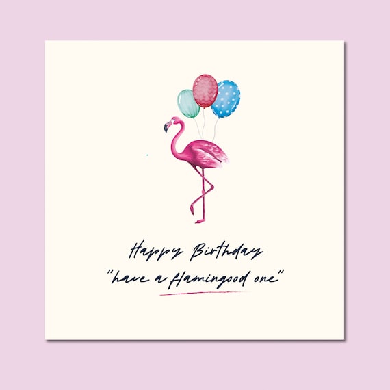 Geburtstagskarte Mit Flamingo – Goldfoliert, Für Mama, Papa & Mehr, Blanko Innen (15 X 15 Cm)