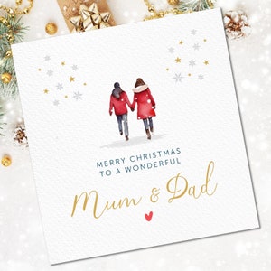 Mama und Papa Weihnachtskarte, personalisierte Weihnachtskarte für Mama und Papa, Mama & Papa Weihnachtskarte, Mama Weihnachtskarte
