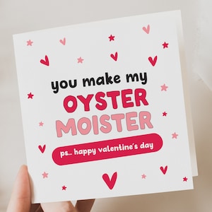 Funny Oyster Valentines Rude Card, Valentines Card pour petit ami, mari, lui, carte grossière, carte drôle